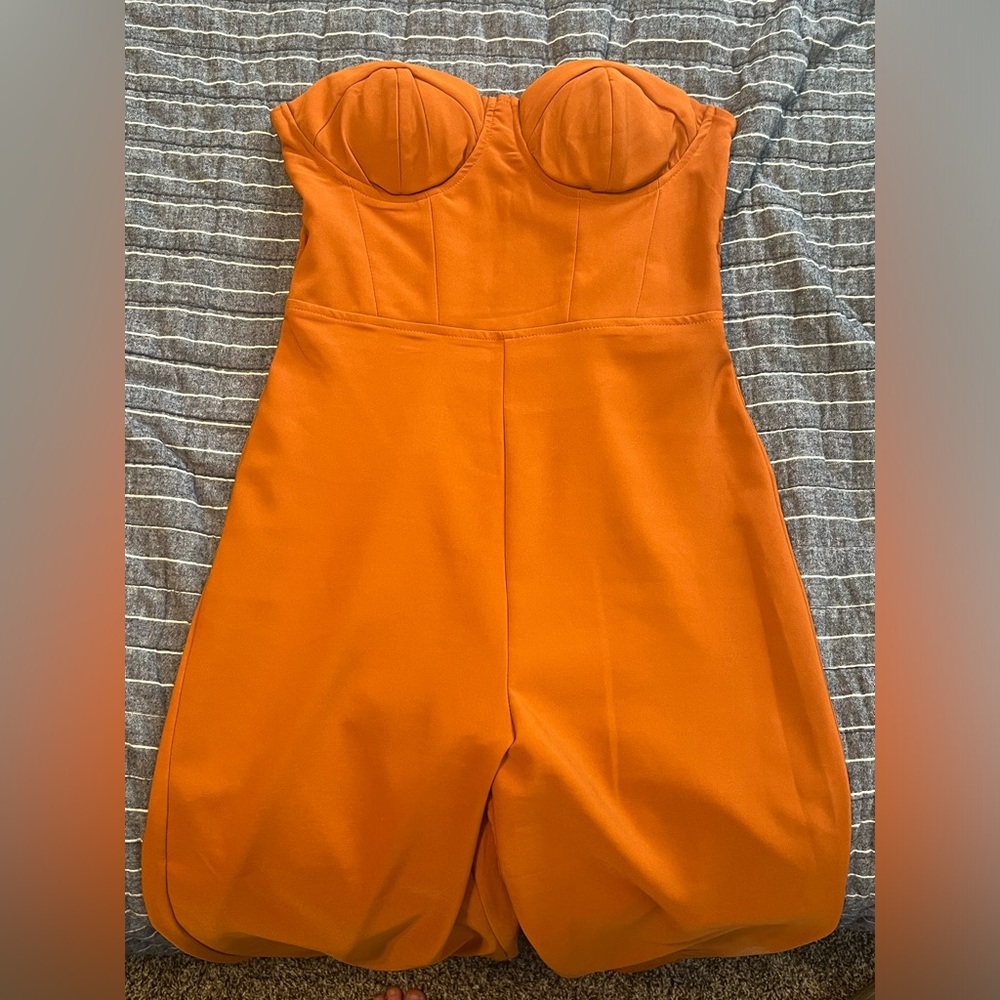 Women’s burnt orange jumpsuit